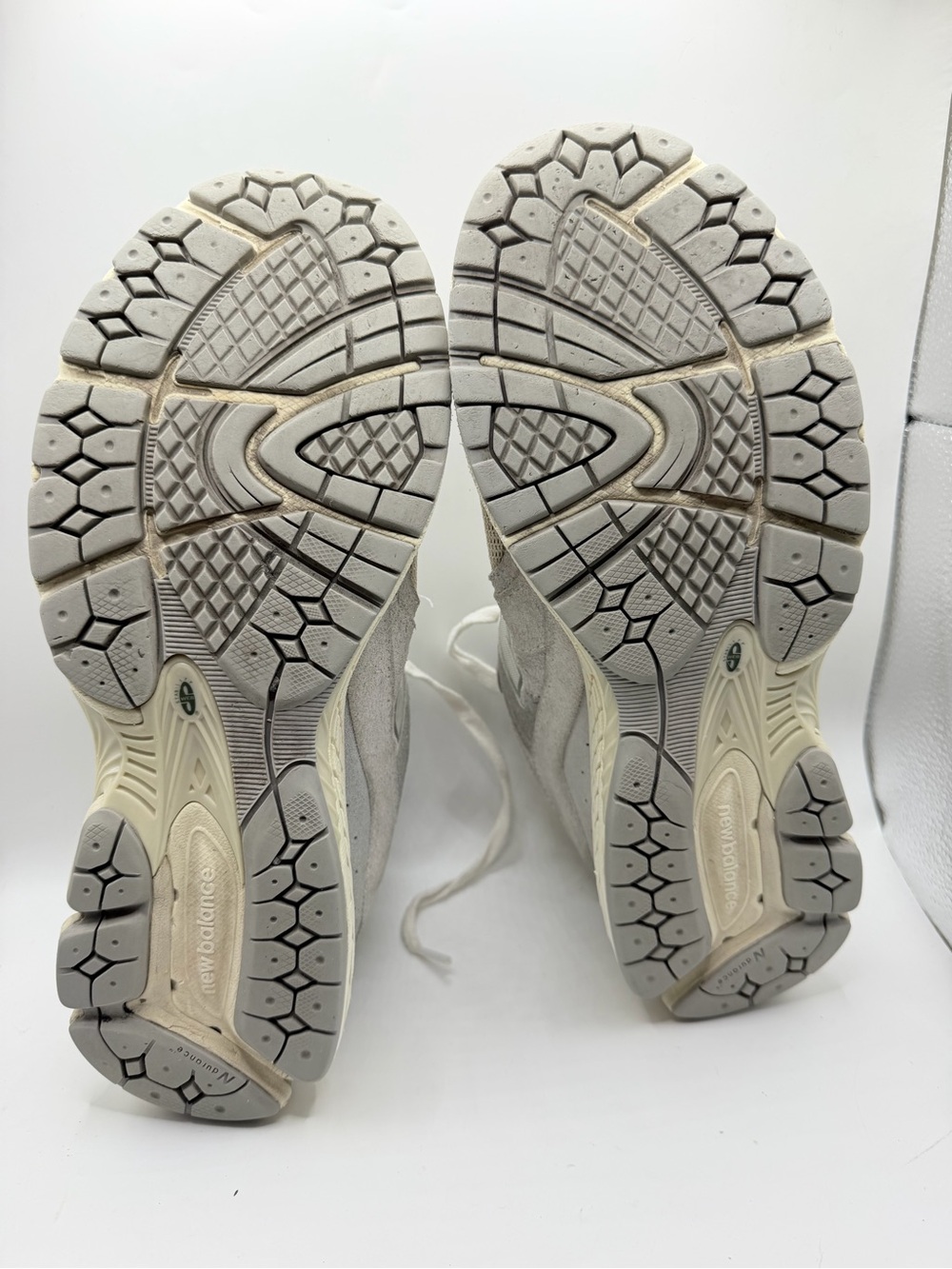 New Balance Men's Sneakers in Light Gray & Cream - Picture 10 of 11